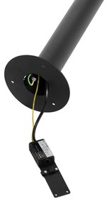 Design buiten paaltje zwart 100 cm IP44 - Morty