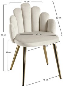 Hand Goud Fluwelen Stoel