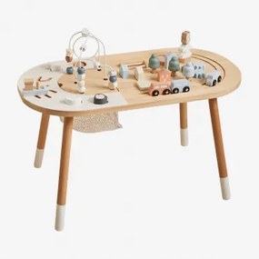 Nigel Kids Houten Multifunctionele Tafel Bruin – Natuurlijk Hout - Sklum