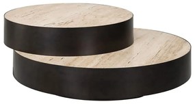 Richmond Interiors Avalon Design Salontafel Rond Travertin - 100 X 100cm.