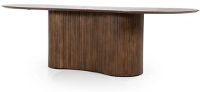 Eleonora Jordy Organische Vorm Eettafel Donkerbruin 250 Cm - 250 X 110cm.