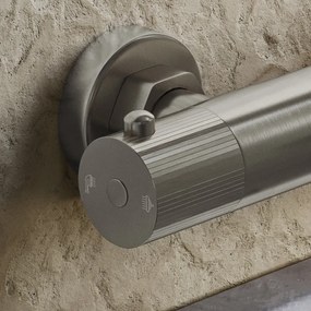 Saniclear Exclusive Stripes thermostatische opbouw badkraan RVS