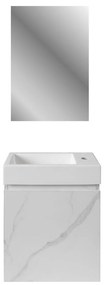 SaniGoods Mikado toiletmeubel marmer 40x22.3x50cm wit
