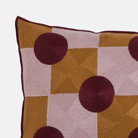 Rechthoekige kussenhoes 50x30cm, linnen en geborduurd katoen, TOUMA