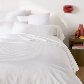 Dekbedovertrek van katoensatijn, 153 draden, Gestreept Opaal