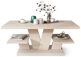 Mazzoni VIVA MAT Beige [Super Mat / Anti-fingerprint] - MODERNE SALONTAFEL MET PLANKEN KASJMIR