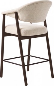 GARDA crème beige (stof Harmony 110) / eiken dark espresso - GESTOFFEERDE BARKRUK VOOR KEUKEN/BAR