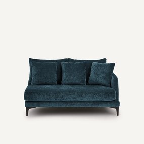 Halve bank, 2-zit van gemengd fluweel, MODERNISTE