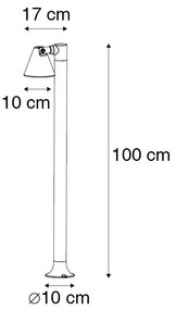 Modern buiten paaltje zwart 100 cm IP44 verstelbaar - Ciara Modern GU10 IP44 Buitenverlichting