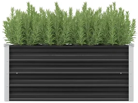 vidaXL Plantenbak verhoogd 100x40x45 cm gegalvaniseerd staal antraciet