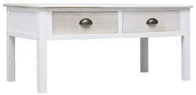 vidaXL Salontafel 100x50x45 cm hout wit en naturel