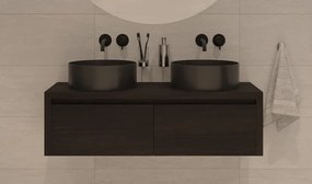 Gliss Design Ares badmeubel 120cm 2 lades charcoal zonder waskom