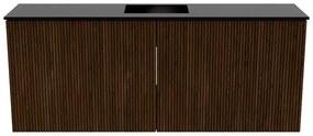 Mondiaz Joya 100cm toiletmeubel walnut met wastafel faye midden zonder kraangat urban