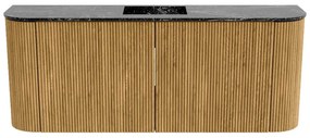 Mondiaz Joya DLux 105cm toiletmeubel ronding links/rechts oak met wastafel faye midden zonder kraangat lava