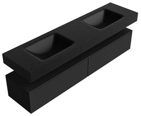 Zaro Alan badmeubel 180cm urban 2 lades met vrijhangende wastafel cloud dubbel zonder kraangat urban