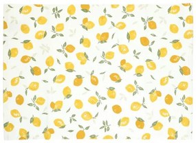 Placemat geribbeld, GOTS bio-katoen, citroenen, 35 x 50 cm