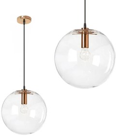 Hangende glazen plafondlamp Lassi Rose Gold 25 cm