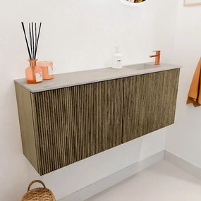 Mondiaz Joya DLux 100cm toiletmeubel dusk met wastafel faye rechts 1 kraangat opalo