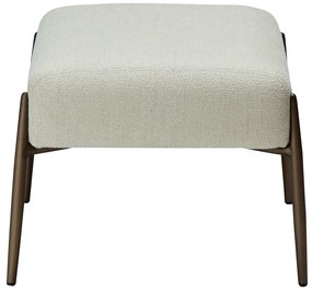 Dan-Form Glam Voetenbankje Wit Boucle
