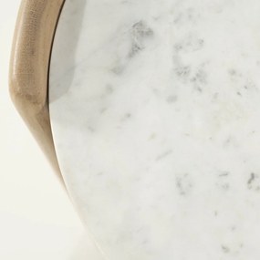 Eleonora Don Bijzettafel Eiken Met Wit Marmer - 50 X 35cm.