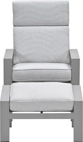 Garden Impressions Lora loungestoelen taupe - Lucas bijzettafel Ø50 cm