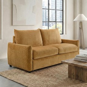 Slaapbank Met Matras Tweepersoons Honinggeel