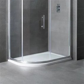 Eastbrook Volente douchebak 120x76cm links kwartrond composiet wit