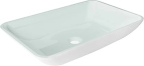 Mexen Megan glazen bovenblad wasbak 56 x 36 cm, wit - 24135630