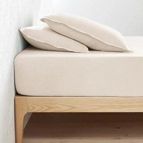 Hoeslaken in gewassen linnen, omslag 35 cm, Linot