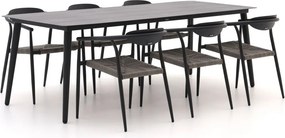 Diningset Manifesto  | 6 personen aluminium | Tuinset stapelbaar | 7-delig | Kees Smit Tuinmeubelen