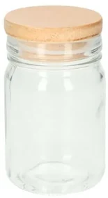 Potje met houten deksel, glas, 250 ml
