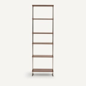Boekenrek in notenhout L55 cm, Livel