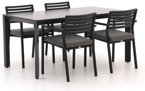 Diningset Bellagio  | 4 personen sintered stone | Tuinset stapelbaar | 5-delig | Kees Smit Tuinmeubelen