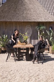 Hartman Sophie Studio dining armstoel - Carbon Black- Alu poot
