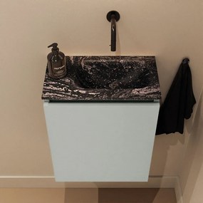 Mondiaz Ture DLux toiletmeubel 40cm greey met wastafel lava rechts zonder kraangat