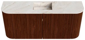 Mondiaz Joya DLux 95cm toiletmeubel ronding links/rechts ruby met wastafel faye midden 1 kraangat frappe