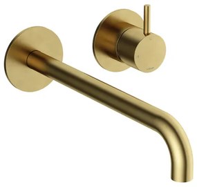 Hotbath Cobber Afbouwdeel - voor wastafelkraan - 25cm uitloop - Geborsteld Messing PVD CB105EXT25BBP