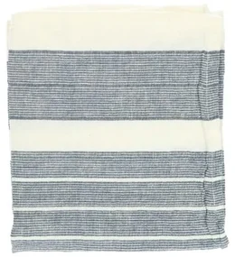 Theedoek, linnen/katoen, streep blauw 50 x 70 cm