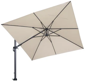 Garden Impressions Hawaii zweefparasol 300x300 cm - frame carbon black - doek ecru