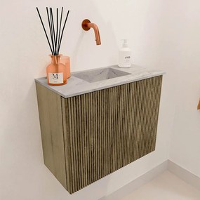 Mondiaz Joya DLux 50cm toiletmeubel dusk met wastafel faye midden zonder kraangat glace