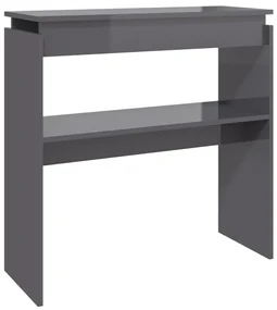 vidaXL Wandtafel 80x30x80 cm spaanplaat hoogglans grijs