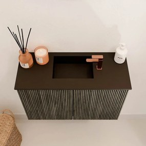 Mondiaz Joya 60cm toiletmeubel shadow met wastafel faye midden 1 kraangat urban