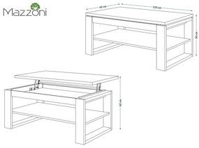 NUO beton / wit, salontafel