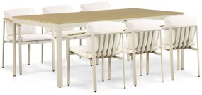 Tuinset 4 personen 200 cm Aluminium Taupe Santika Furniture Santika
