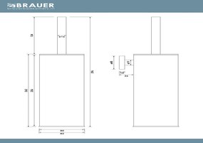 Brauer Brushed Edition toiletborstelset RVS geborsteld PVD