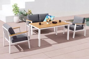 Zakintos Apetito 4 aluminium set wit Garden Point