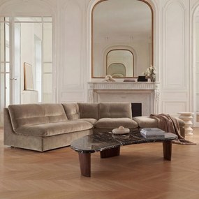 Modulaire hoek in stonewashed fluweel, GIULIANO