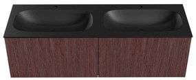 Mondiaz Kurve 140cm badmeubel ruby met 2 lades en wastafel big small dubbel 2 kraangaten urban