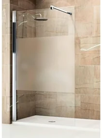 Novellini Giada inloopdouche H 78 80x195cm met muursteun 100cm matchr/satinband GIADAH8044B giadah80-44b