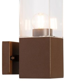 Moderne buiten wandlamp roestbruin - Malios Modern E27 IP44 Buitenverlichting